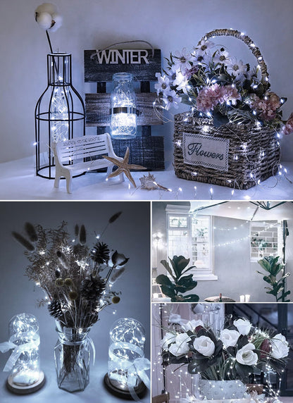 33ft USB Fairy Lights - Copper Wire, 100 LED, Remote Control