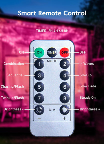 33ft USB Fairy Lights - Copper Wire, 100 LED, Remote Control