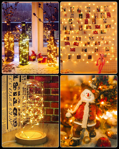 Silver Fairy Lights, CR2032 Battery Operated, 7 Feet 20 LED