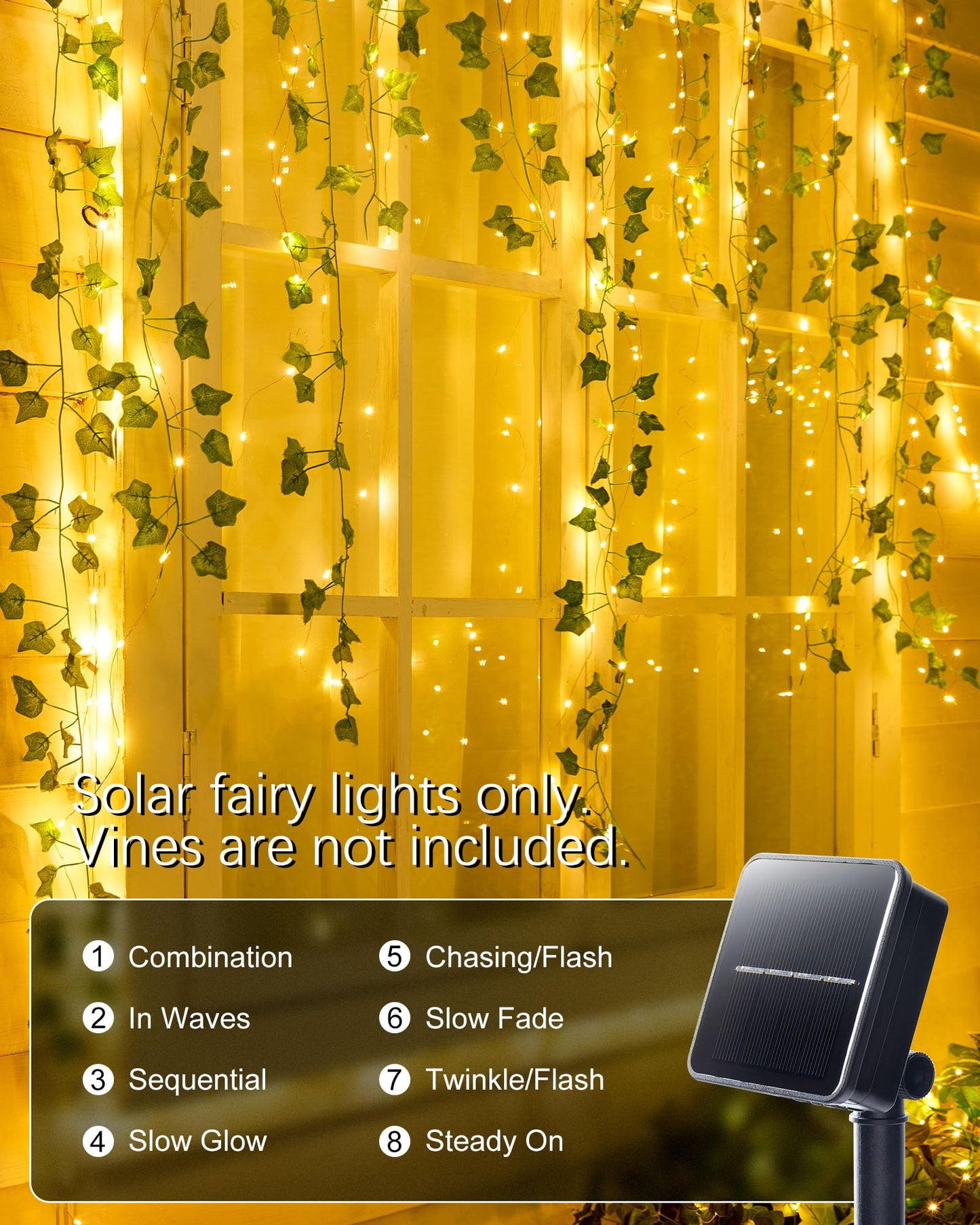 Solar String Lights, Copper Wire, Waterproof, Christmas