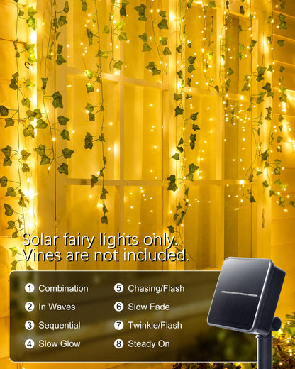 Solar String Lights, Copper Wire, Waterproof, Christmas