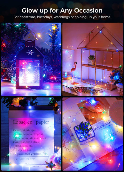 Silver Fairy Lights, CR2032 Battery Operated, 7 Feet 20 LED