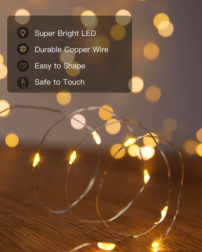 Solar String Lights, Copper Wire, Waterproof, Christmas