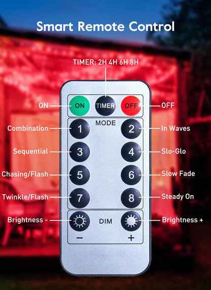 33ft USB Fairy Lights - Copper Wire, 100 LED, Remote Control