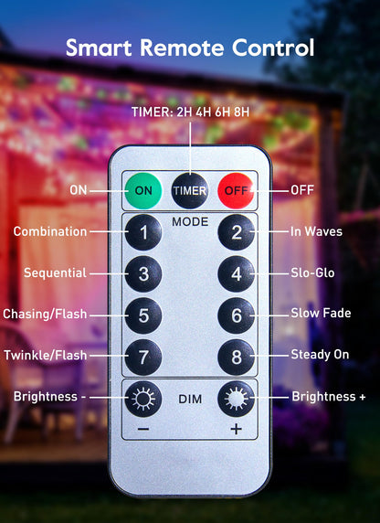 33ft USB Fairy Lights - Copper Wire, 100 LED, Remote Control