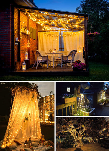 33ft USB Fairy Lights - Copper Wire, 100 LED, Remote Control